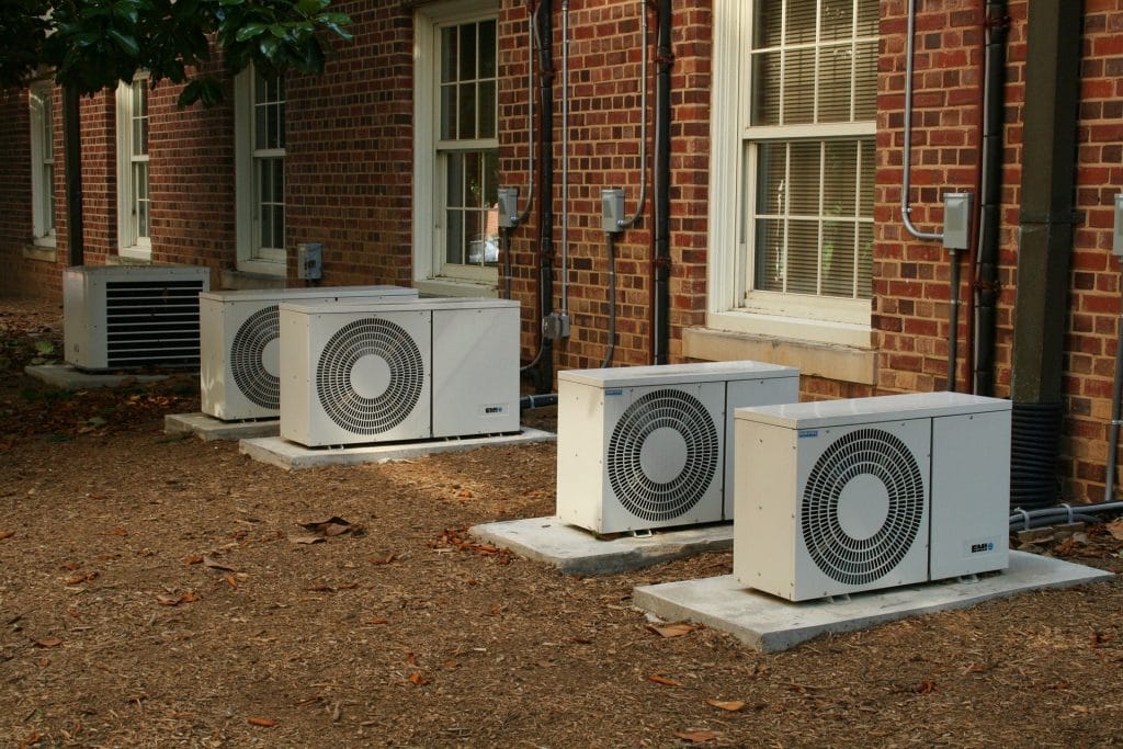 Outdoor AC unit installation completed at residential home in South Jersey